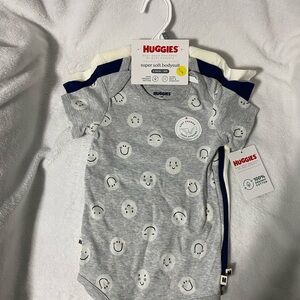 Gray Smiley Face Bodysuit